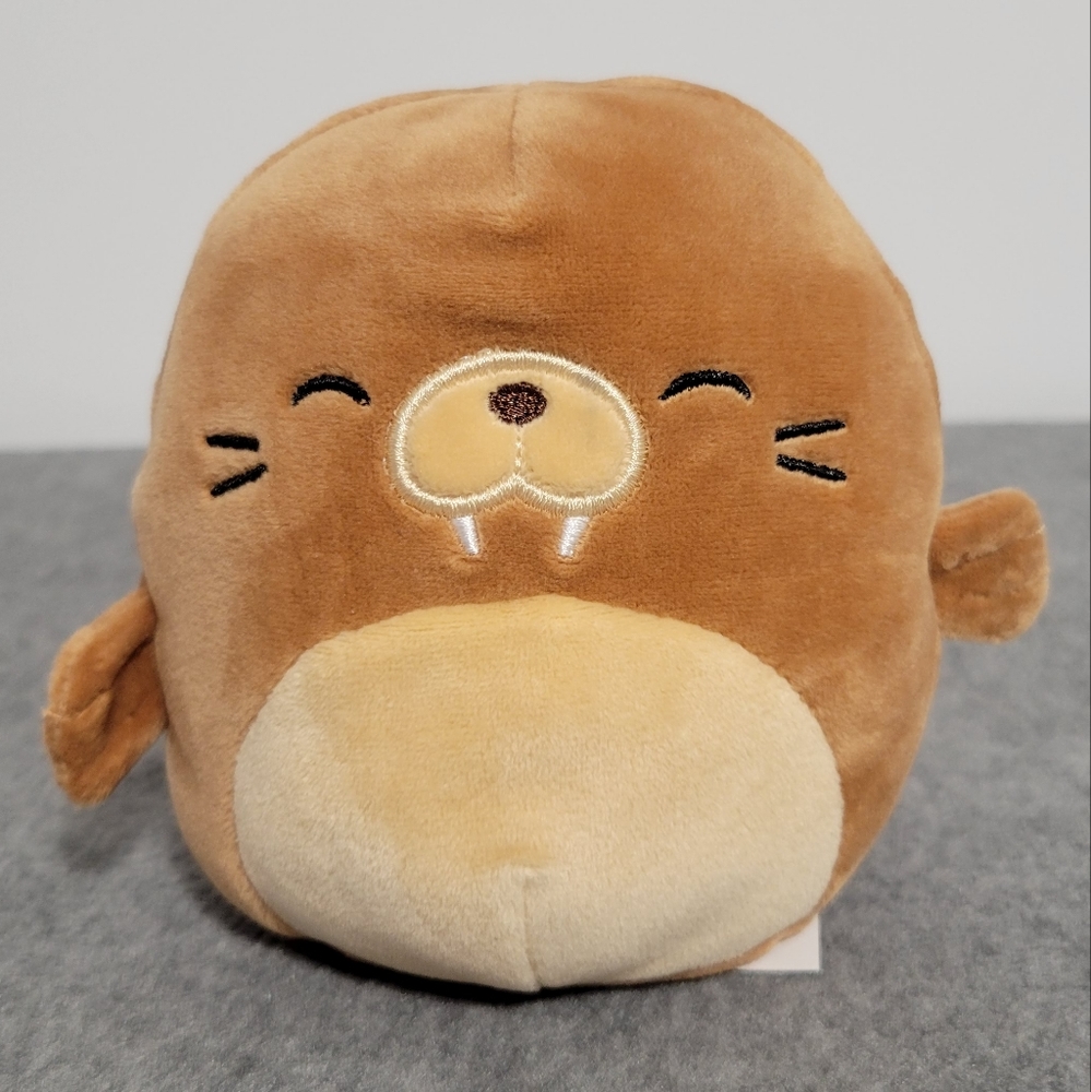 5" Bruce Walrus Manatee Seal Fish New Sealife Box Set Kellytoy NWOT Squishmallow